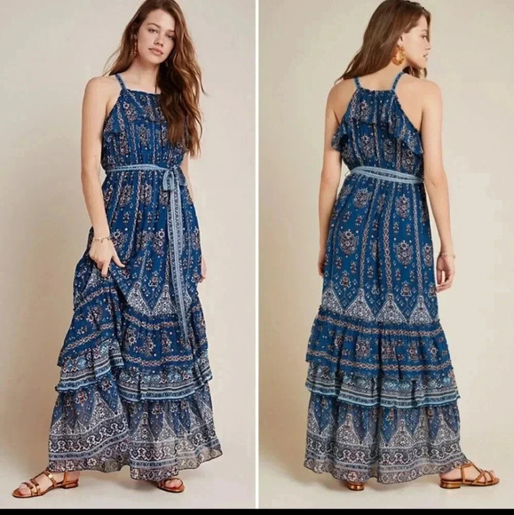 Anthropologie Dresses & Skirts - Nwt Anthropologie Sasha ruffle maxi dress.Size M